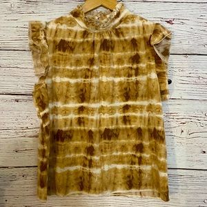 Women’s Large Shein cream and tan blouse